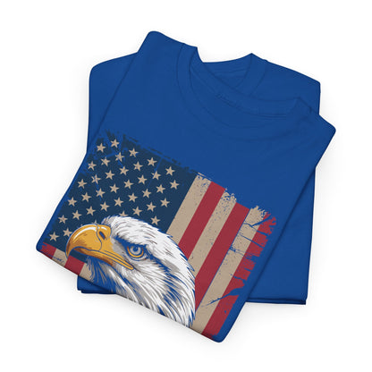 American Flag Bald Eagle Patriotic Red White Blue T-Shirt