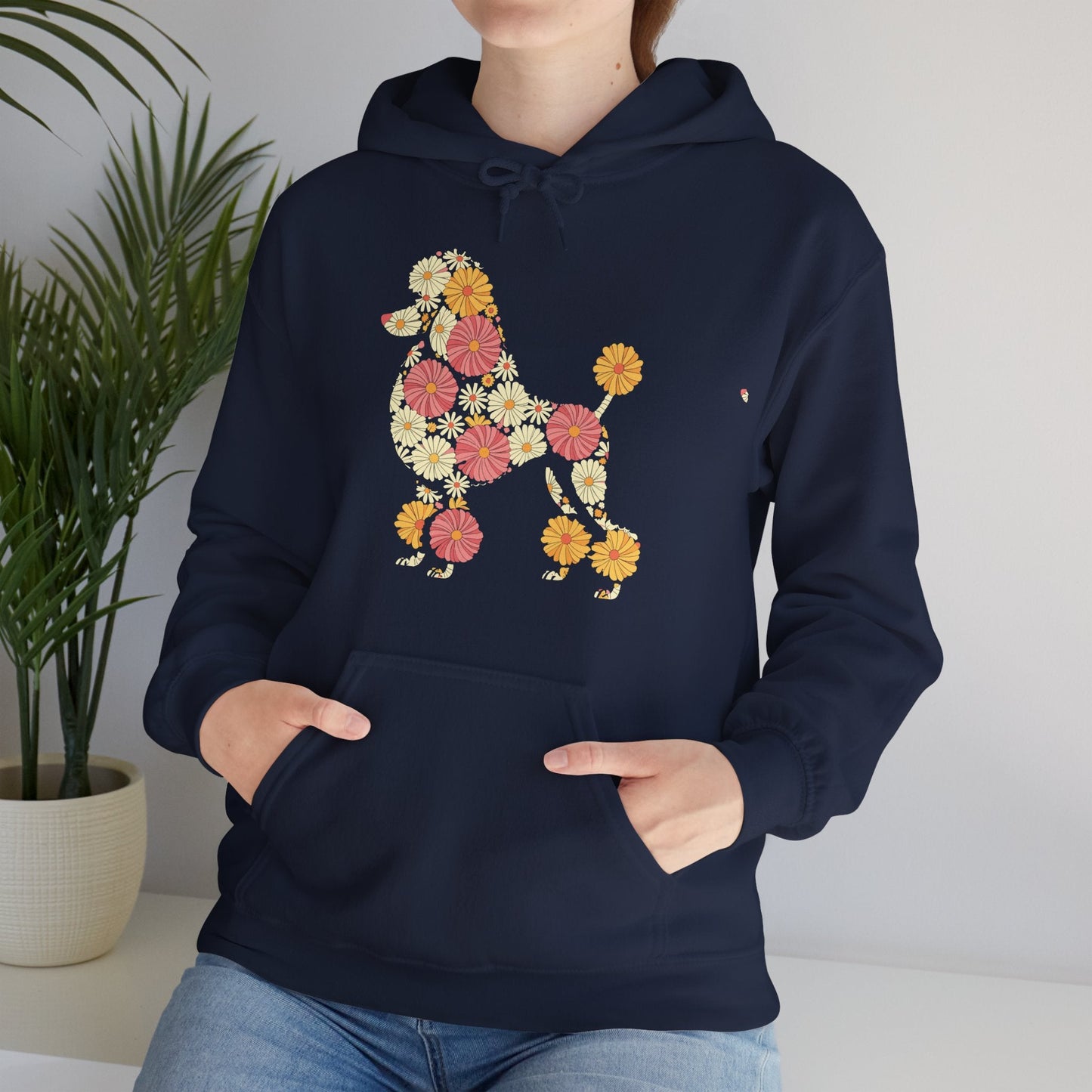 Funny Floral FLower Poodle Mom Grandma Womens Mothers Day Hoodie