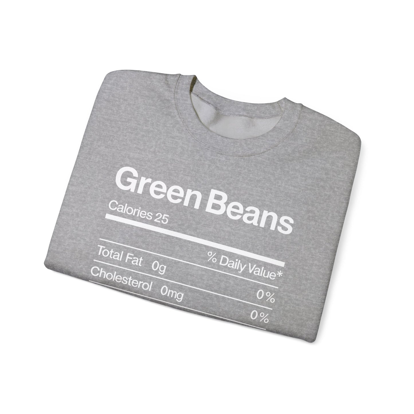 Green Beans Nutrition Facts Funny Thanksgiving Christmas Sweatshirt