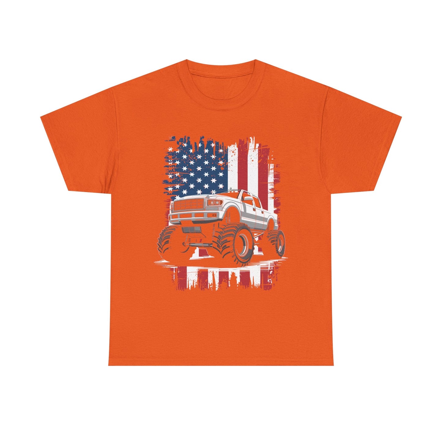 Monster Truck USA Flag American T-Shirt