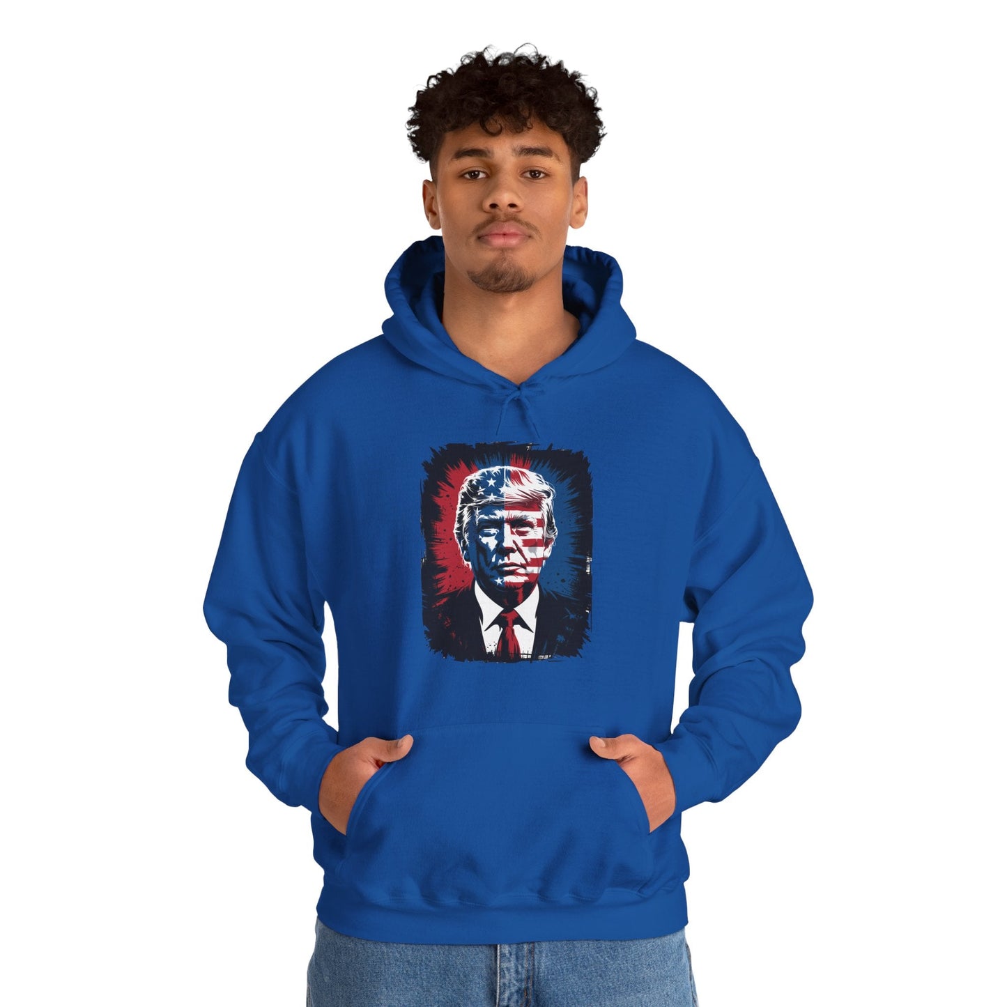 President Trump Portrait 4th July Hoodie