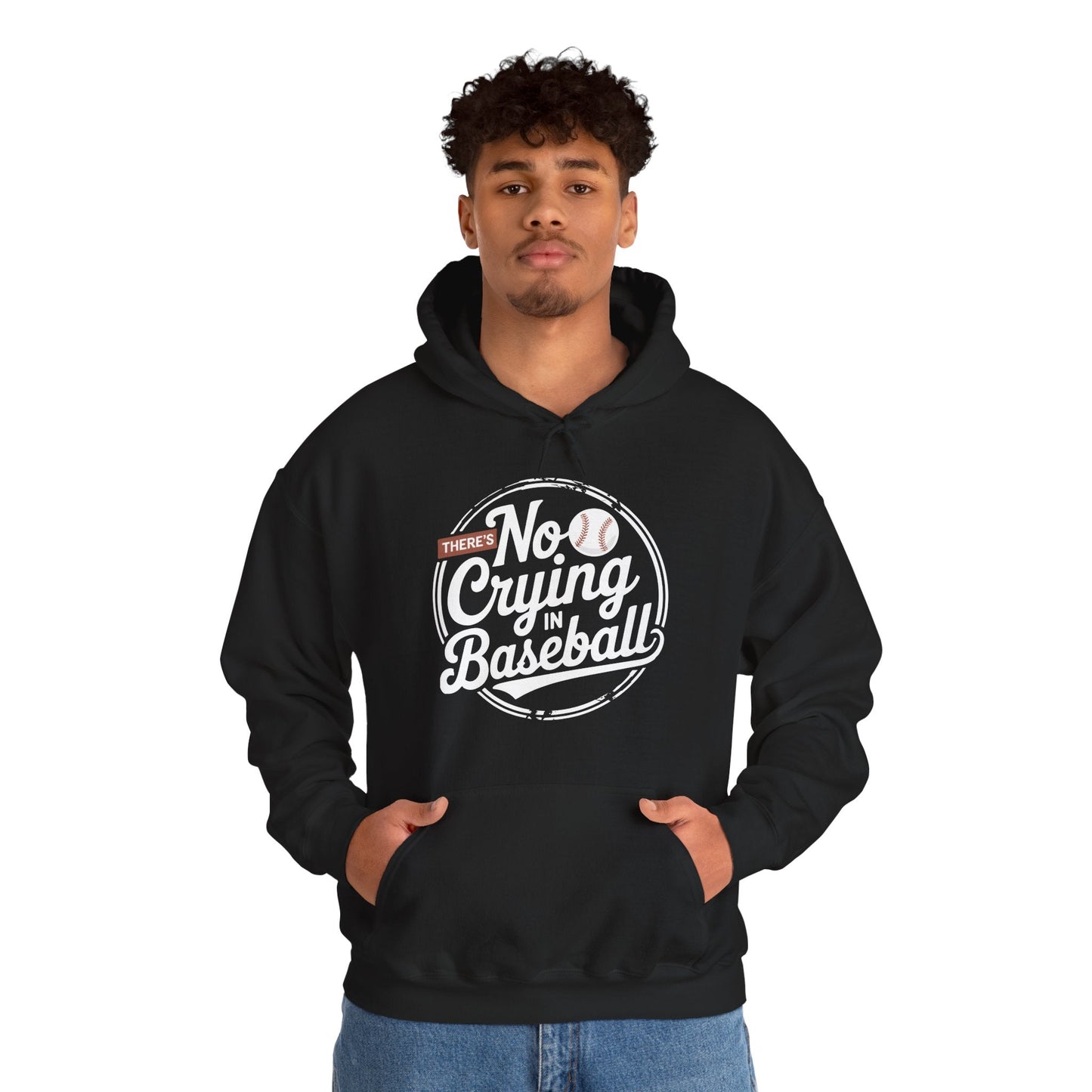There Is No Crying In Baseball Funny Game Day Baseball Hoodie