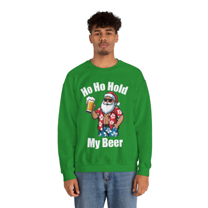 Funny Santa With Sunglasses And Beer Christmas in July Sweatshirt