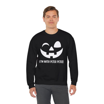 Im With Peter Couple Halloween Adult Eater Pumpkin Sweatshirt