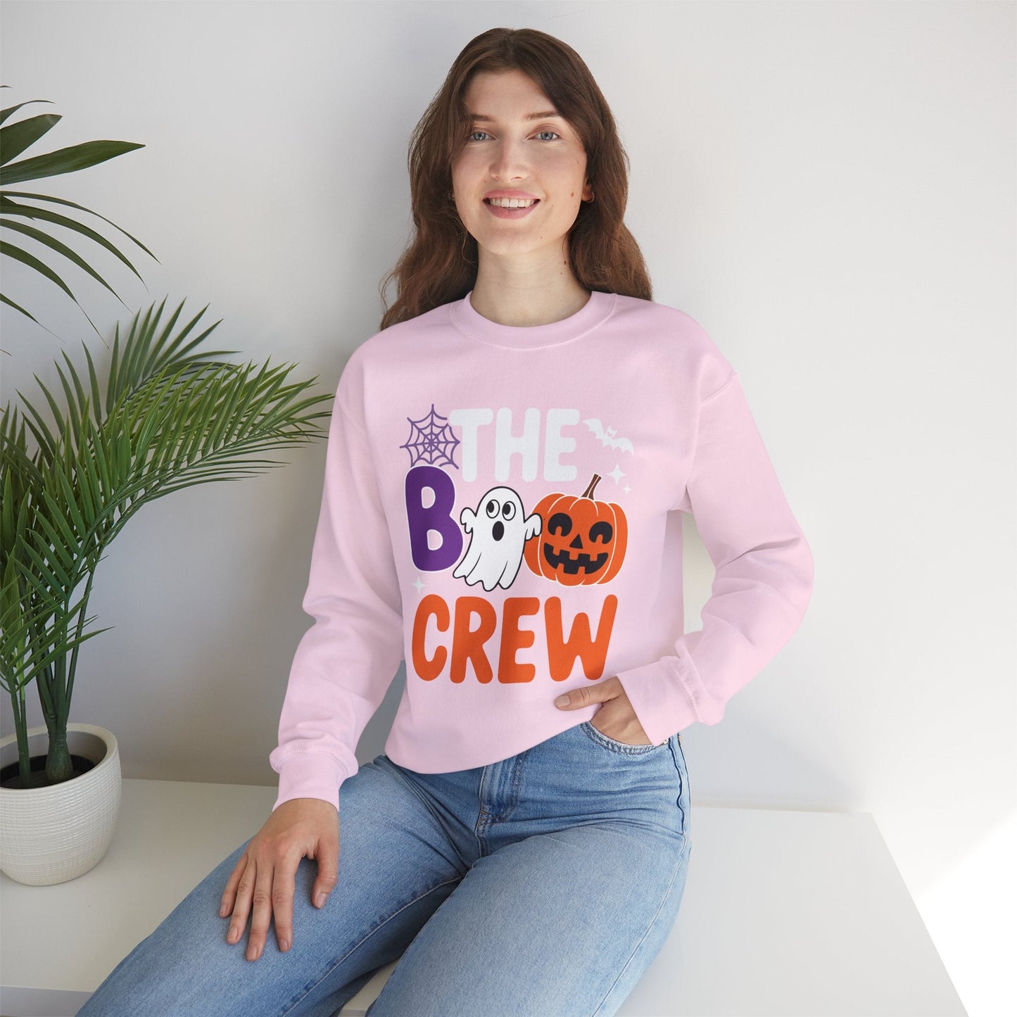 Halloween The Boo Crew Cute Ghost Spooky Family Matching Sweatshirt