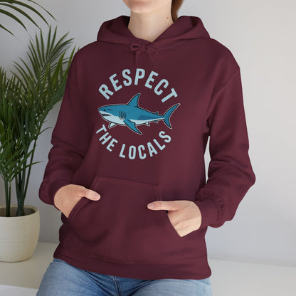 Respect The Locals Shark Ocean Animal Rights Biology Life Hoodie