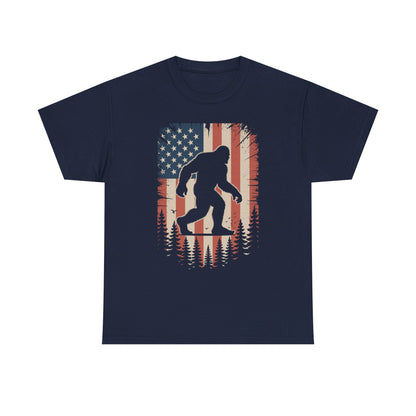 Bigfoot 4th of July Shirt American USA Flag Patriotic T-Shirt