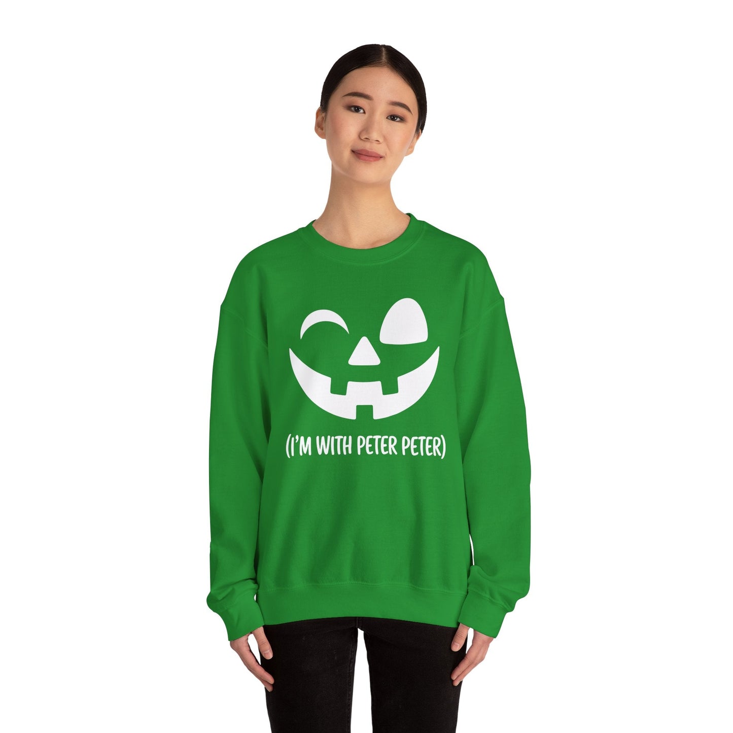 Im With Peter Couple Halloween Adult Eater Pumpkin Sweatshirt