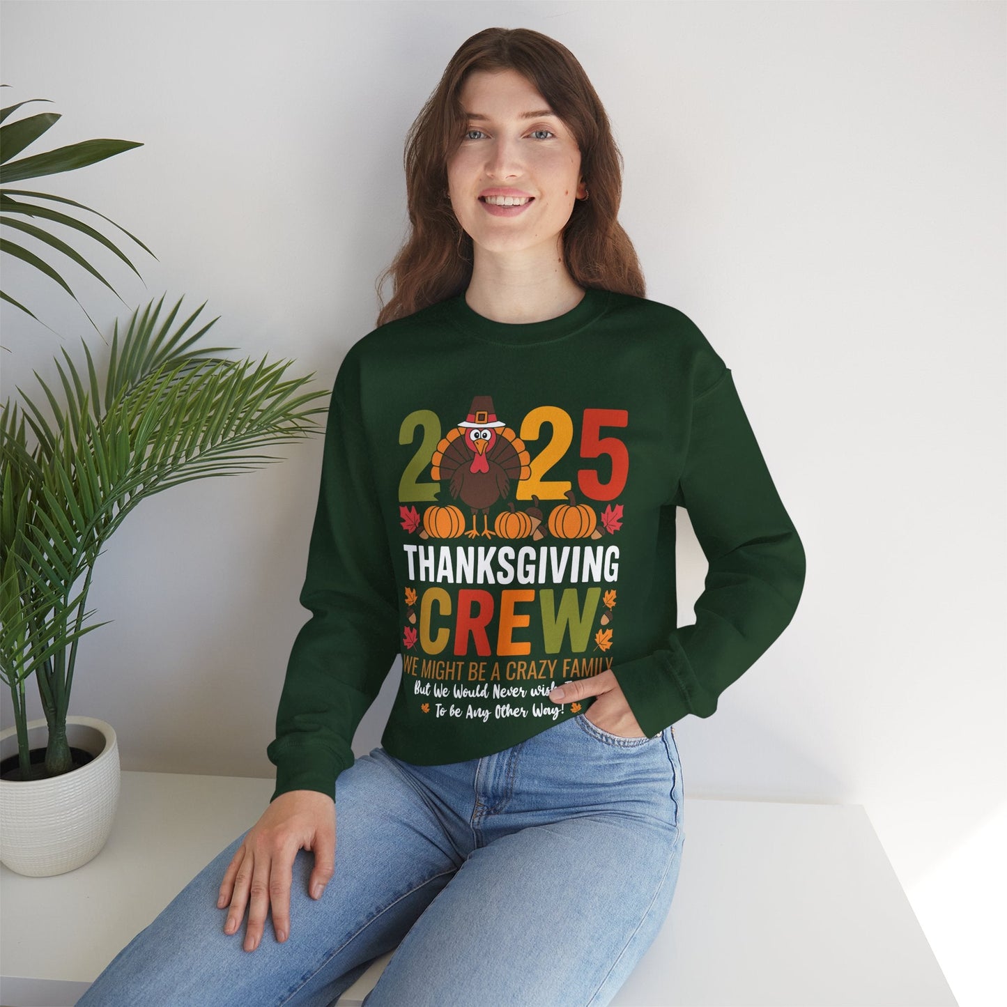 Family Thanksgiving 2025 Thanksgiving Crew Turkey Matching Sweatshirt