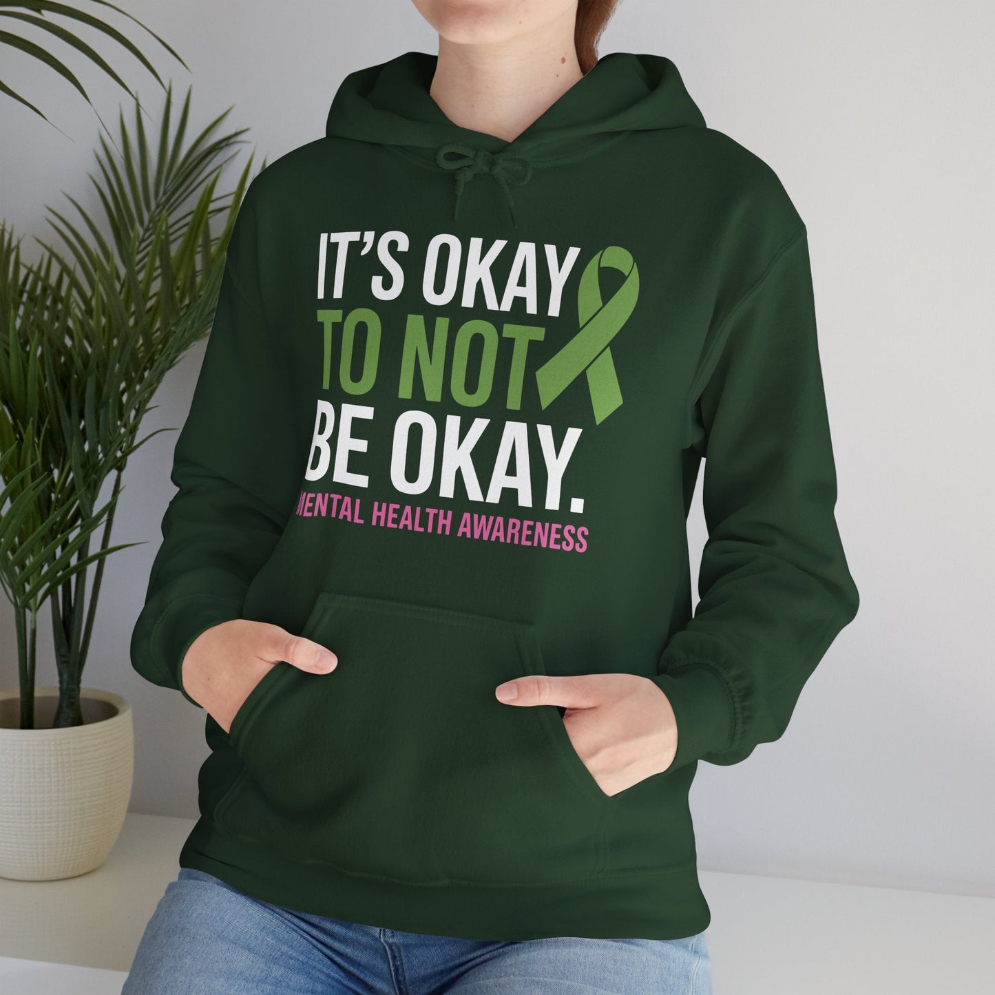 Its Okay To Not Be Okay Mental Health Awareness Ribbon Hoodie