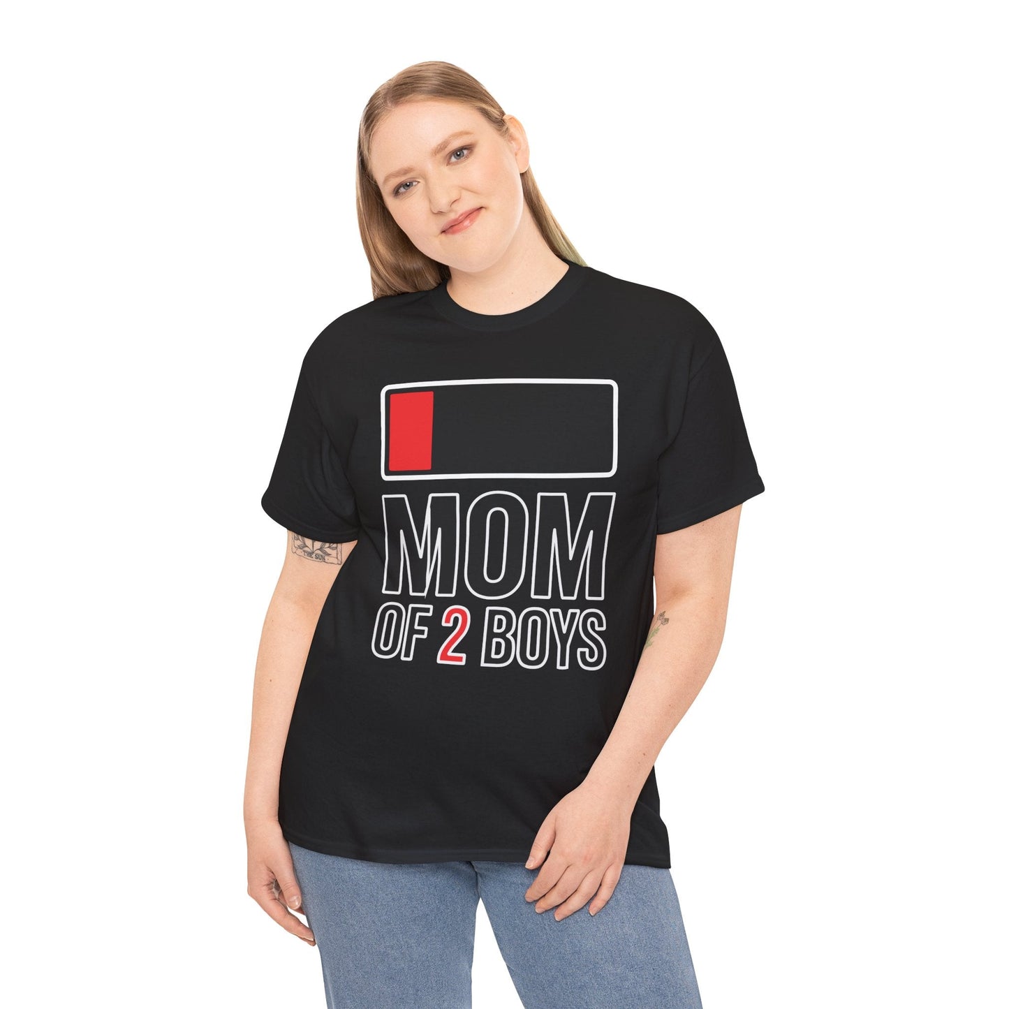 Mom of 2 Boys Gift from Son Mothers Day Birthday Women T-Shirt