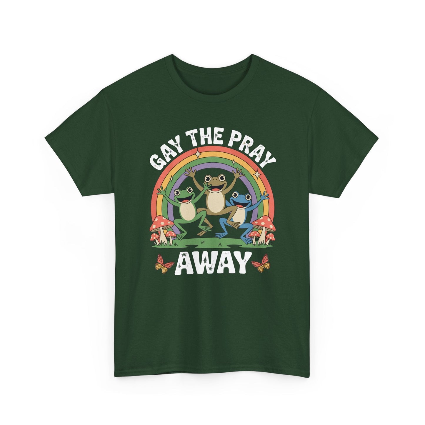 Gay The Pray Away Rainbow LGBT Pride Funny Meme Frogs T-Shirt