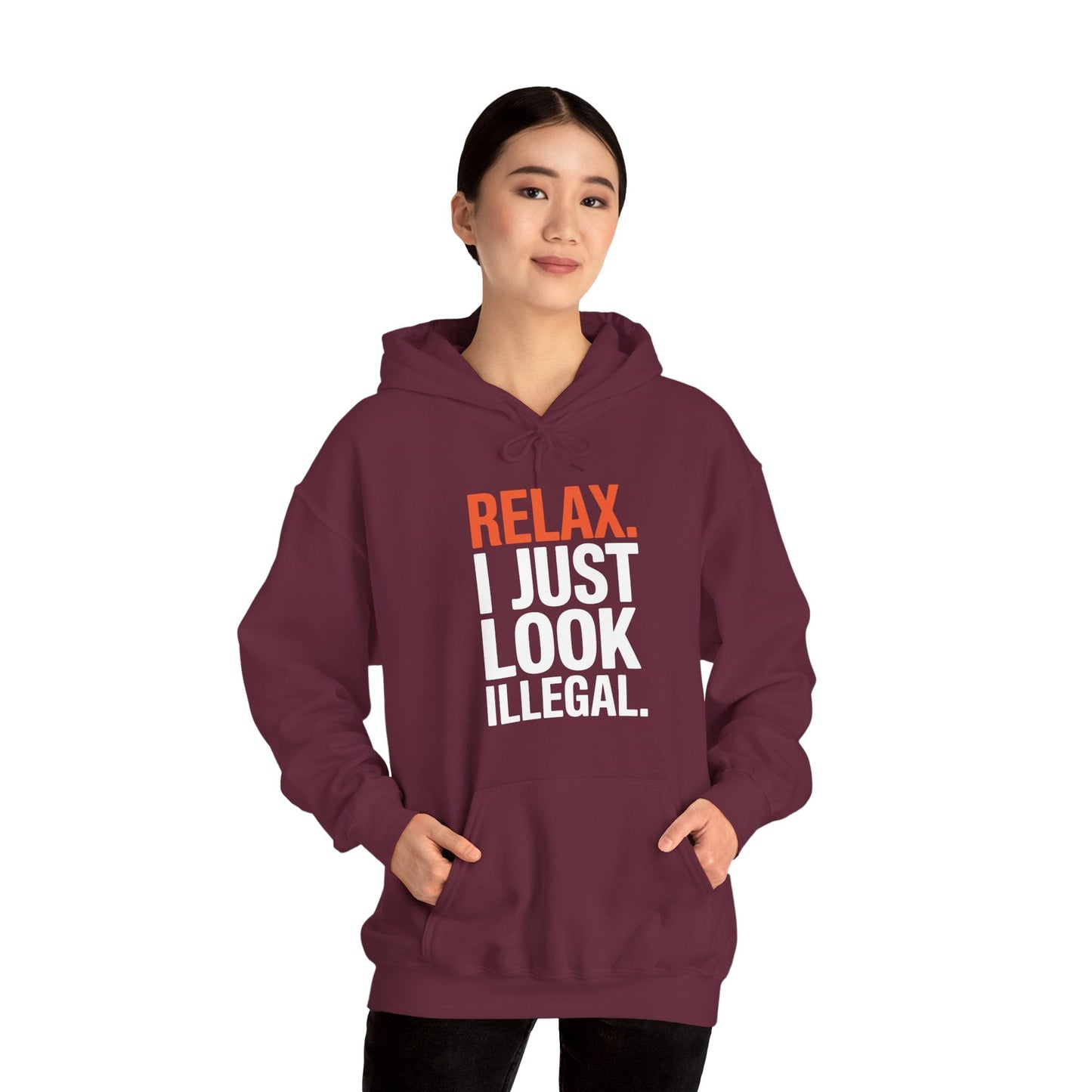 Funny Relax, I Just Look Illegal Sarcastic Hoodie