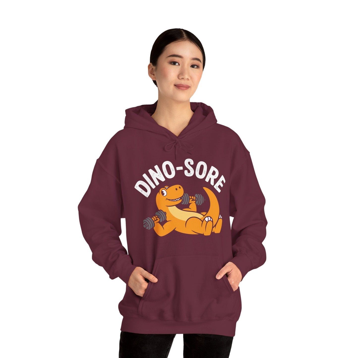 Gym Workout Dino Sore Exercise Fitness Boys Women Men Hoodie