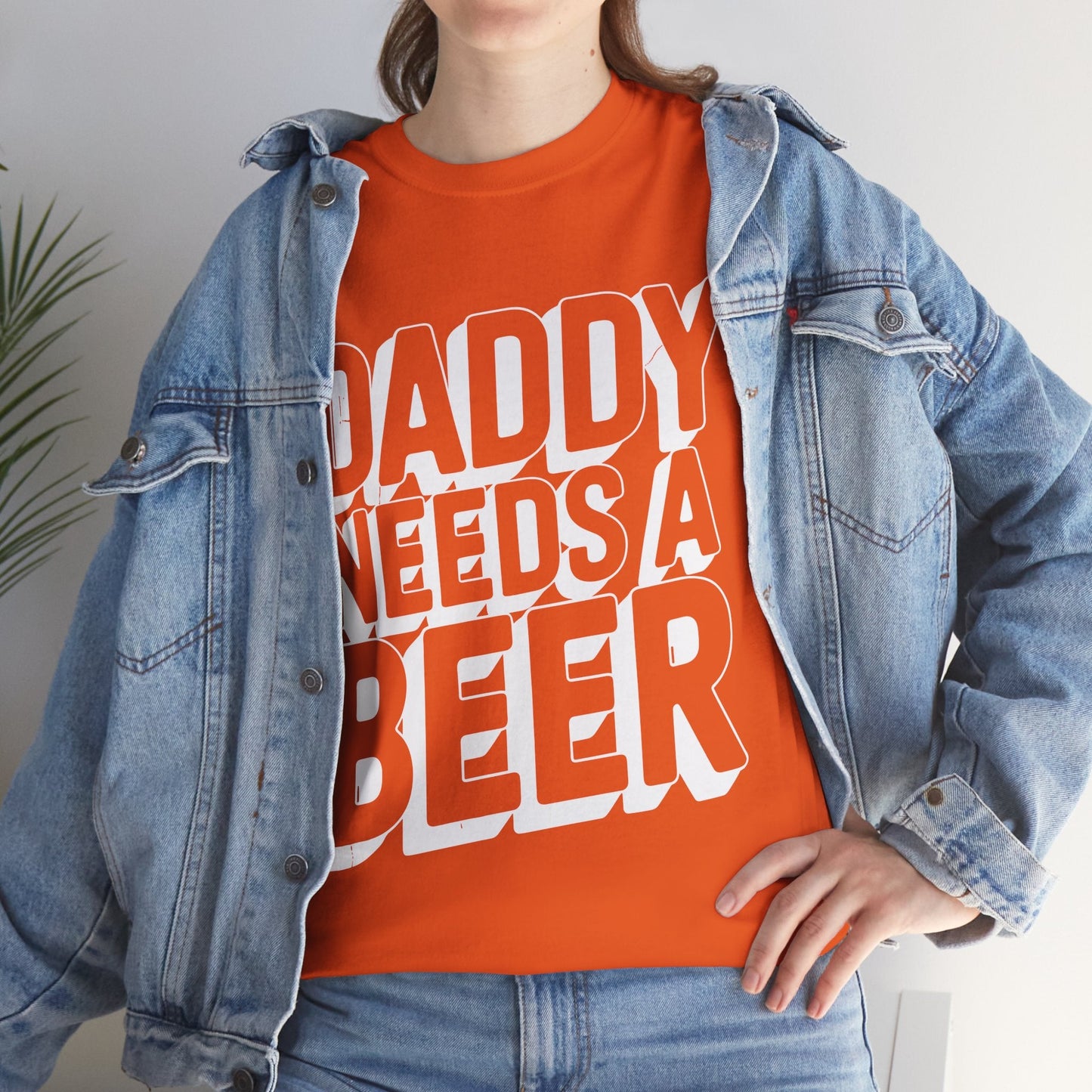 Daddy Needs A Beer Shirt Funny Men Drinking Dad Fathers Day T-Shirt
