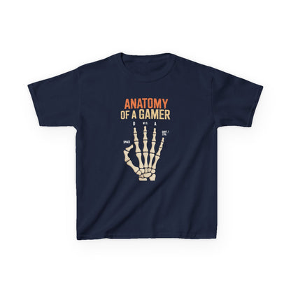 Funny Anatomy Of A Gamer Skeleton Hand Boys Kids Teens T-Shirt
