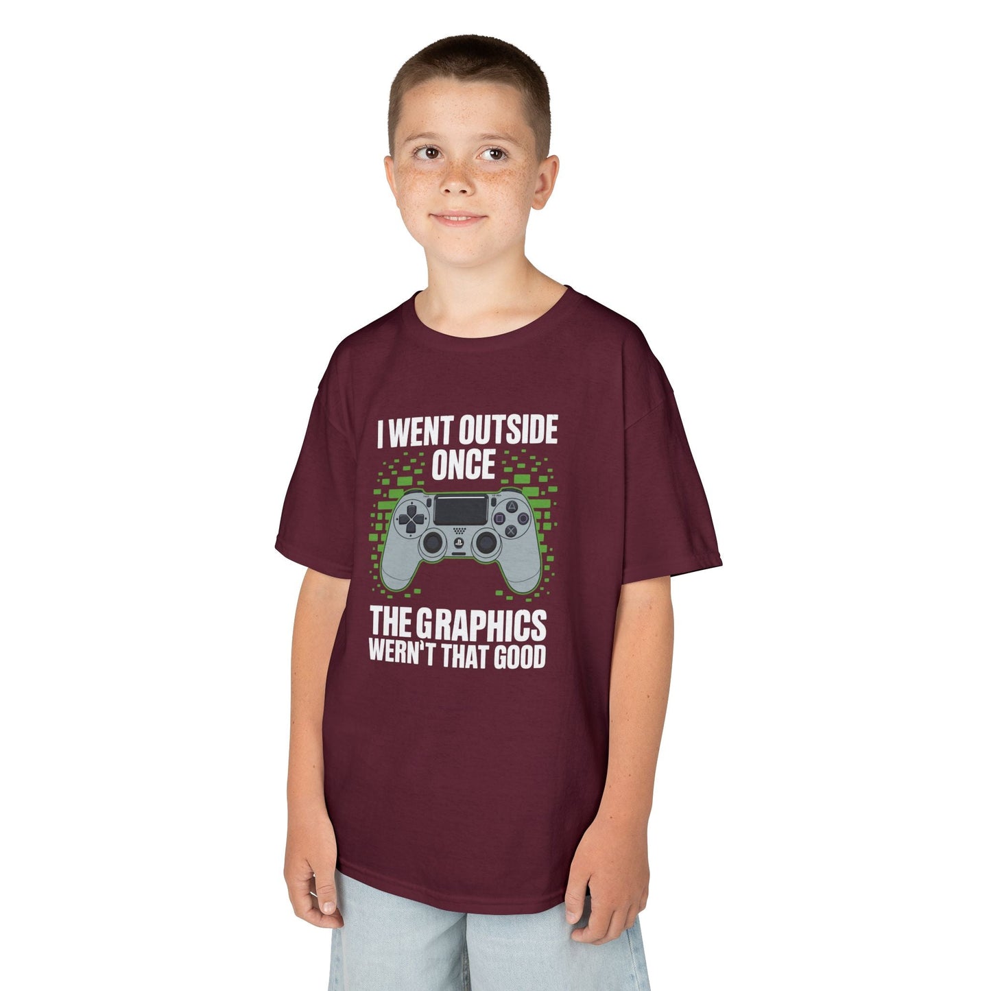 I Went Outside Once The Graphics Weren't That Good Gamer Boy T-Shirt