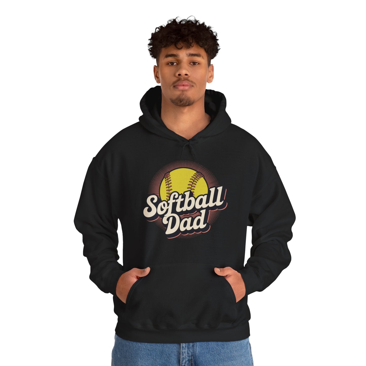 Funny Fathers Day Softball Dad Gift From Daughter Son Wife Hoodie