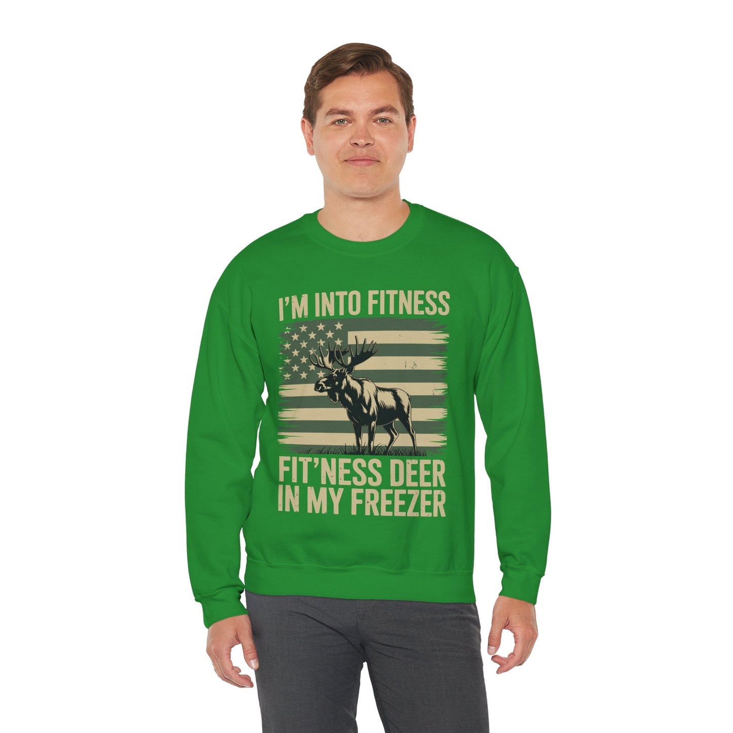 Hunting Im Into Fitness Fit Ness Deer Freezer Men Women Sweatshirt