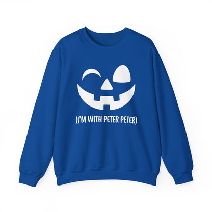 Im With Peter Couple Halloween Adult Eater Pumpkin Sweatshirt