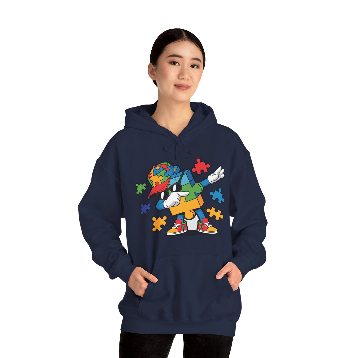 Dabbing Puzzle Autism Awareness Hoodie