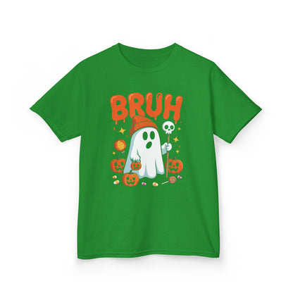Bruh Ghost Halloween Cute Ghost Trick Or Treat Candy Kids T-Shirt