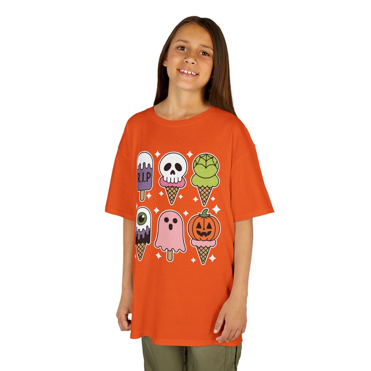 Horror Movie Summer Popsicle Halloween Ice Cream Summer-ween T-Shirt For Kids