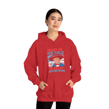Funny Trump 4th of July Ice Cold Glass Of Deportation Hoodie