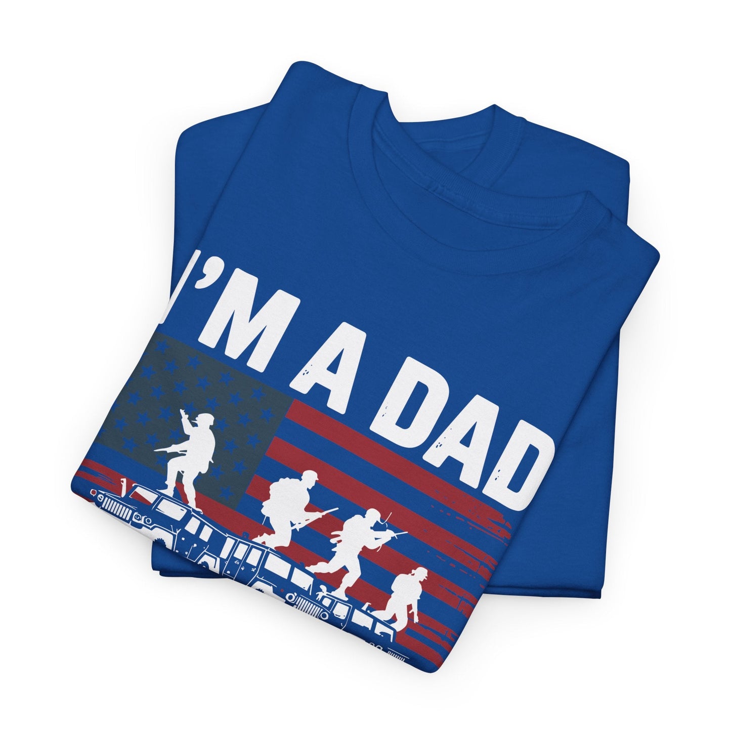 I'm A Dad Papa And Veteran Funny Retro Dad Papa Grandpa T-Shirt
