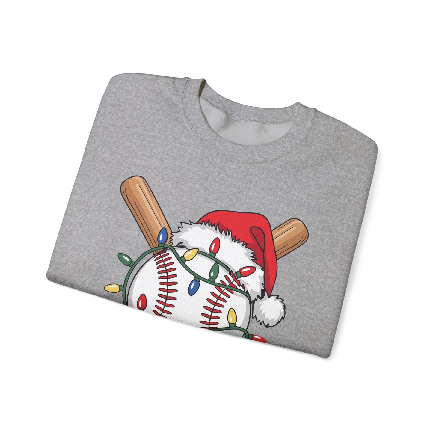 Santa Sports Design For Men Boys Christmas Baseball Player Sweatshirt