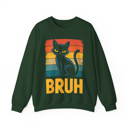 Funny Cat Bruh For Teens Boys Girls Men Women Meme Graphic Sweatshirt