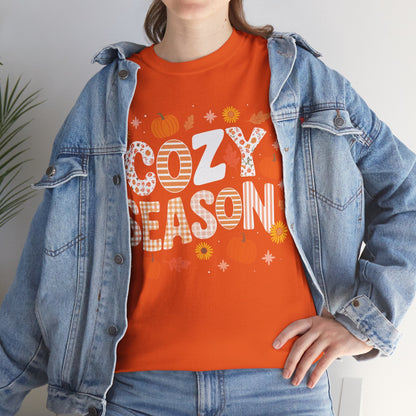 Cozy Season Autumn Fall Vibes Halloween Thanksgiving Pumpkin T-Shirt