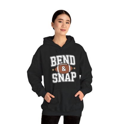 Funny Game Day Touchdown Season Cute Bend and Snap Football Hoodie