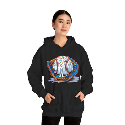 Baseball Drip Ice Cream Sprinkles Baseball Glove Hoodie