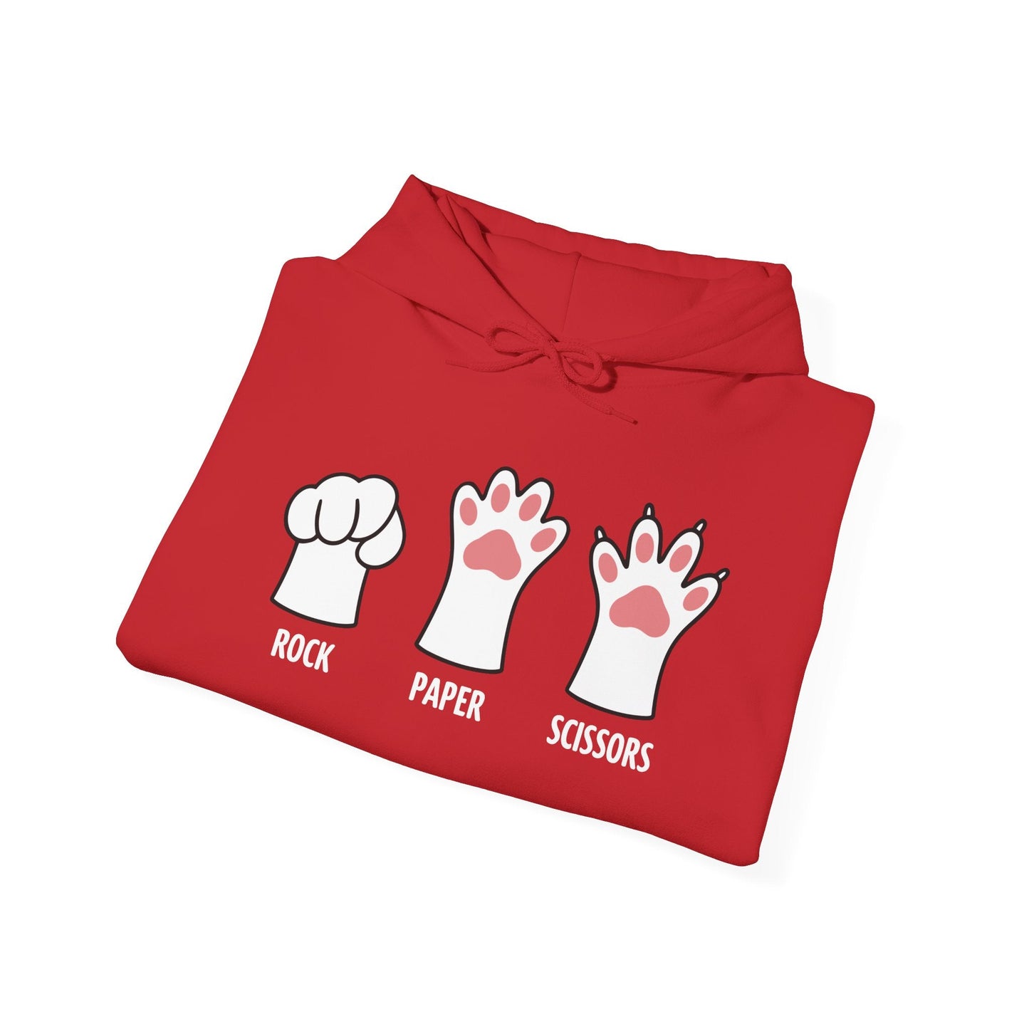 Funny  Introvert Cat Animal Rescue Rock Paper Scissors Cute Paw Cat Hoodie