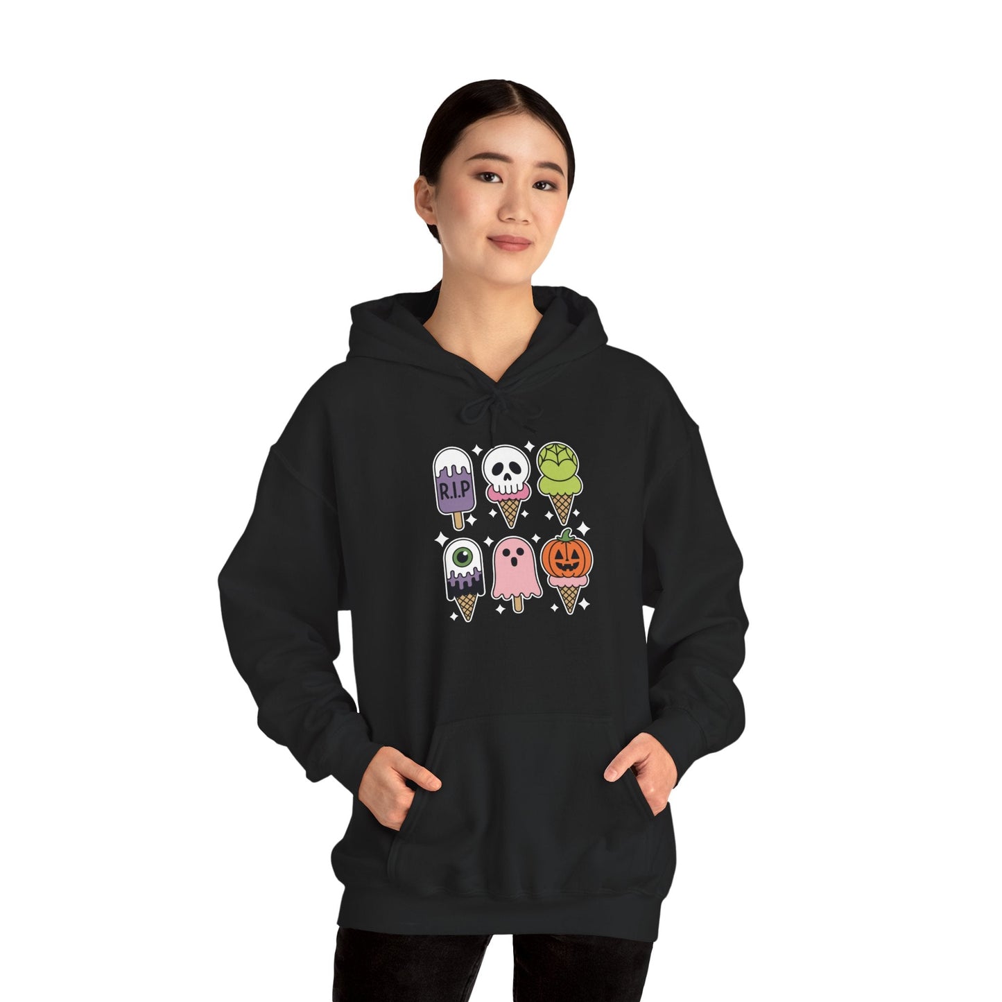 Horror Movie Summer Popsicle Halloween Ice Cream Summer-ween Hoodie for Men Women