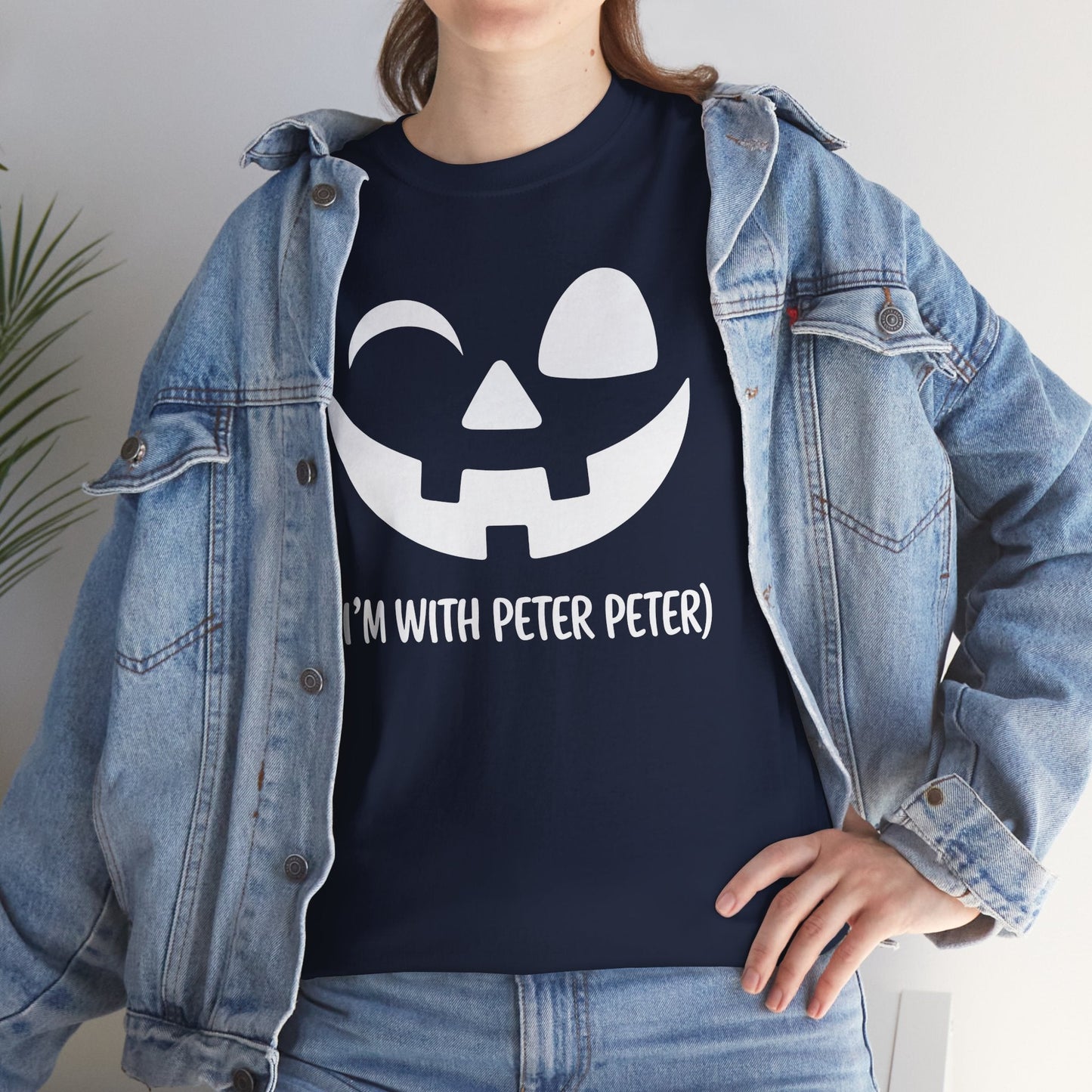Im With Peter Couple Halloween Adult Eater Pumpkin T-Shirt