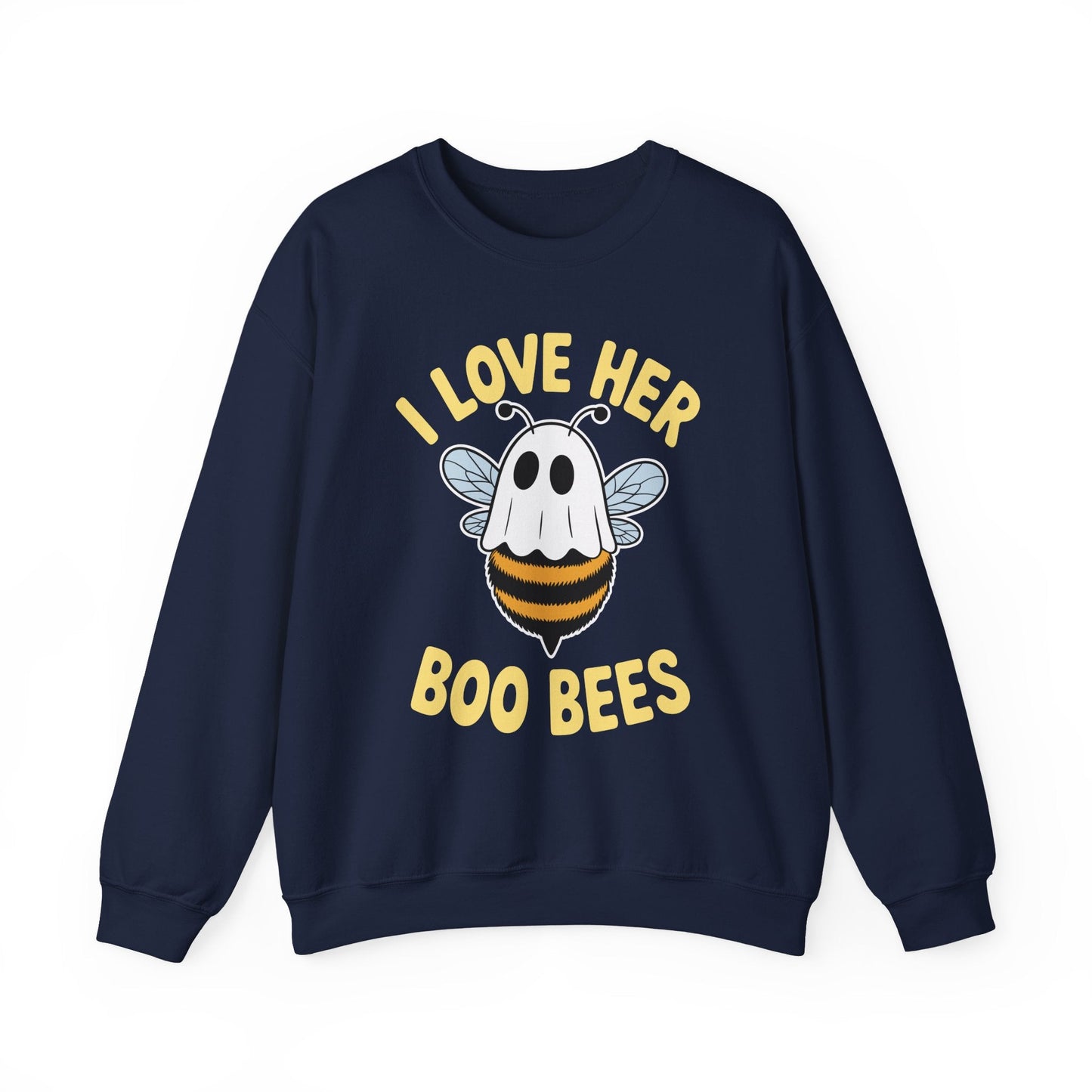 I Love Her Boo Bees Couples Halloween Adult Costume His Men Sweatshirt