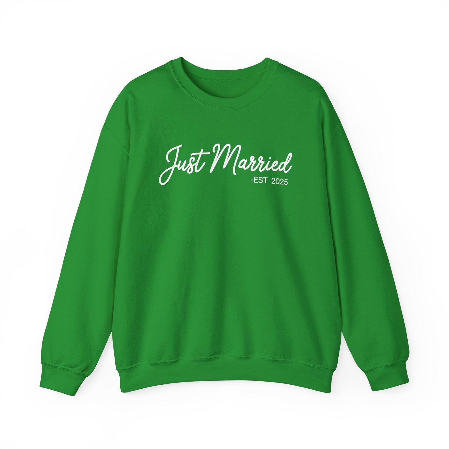 Just Married 2025 Honeymoon Wedding Couples Fiancee Sweatshirt