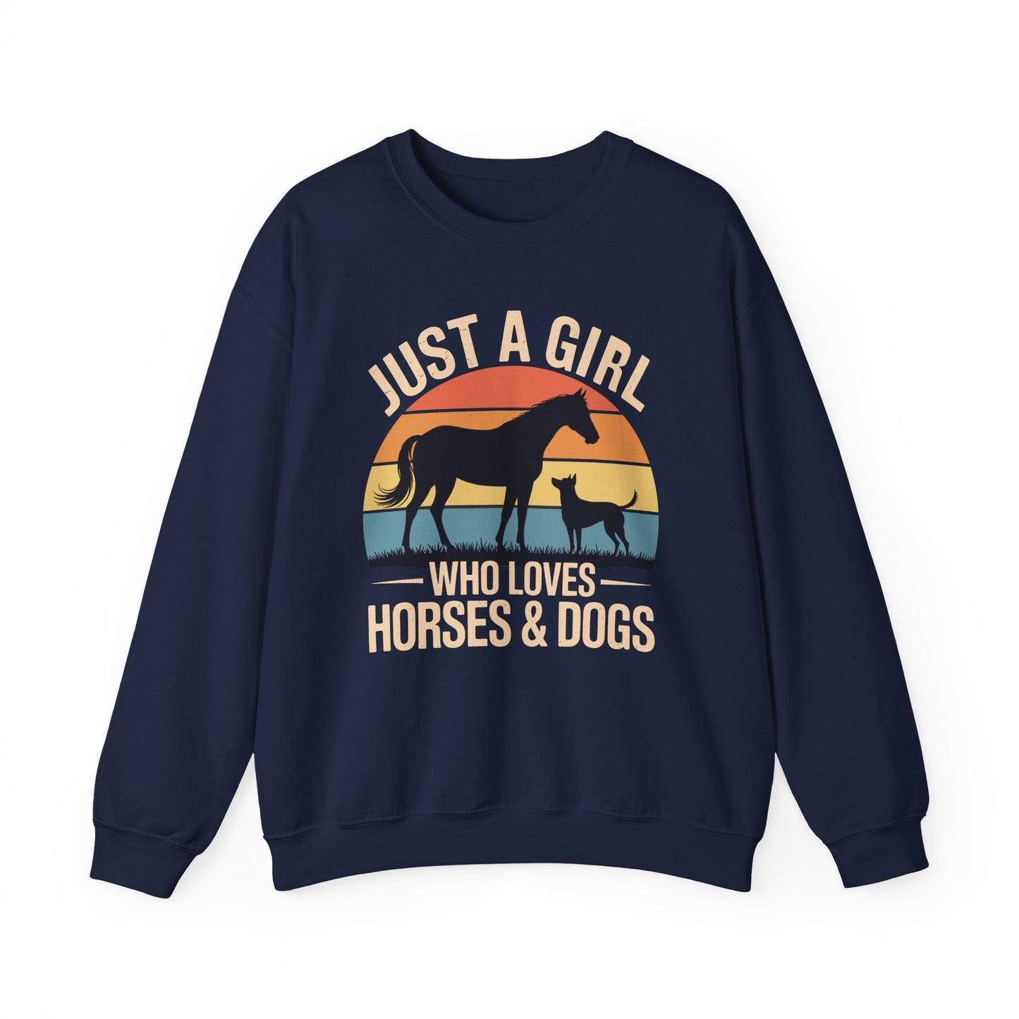 Just A Girl Who Loves Horses and Dogs Women Girls Sweatshirt