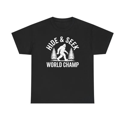 Bigfoot Hide And Seek World Champion Sasquatch Retro Vintage T-Shirt