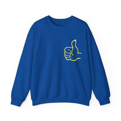 Funny Thumbs Up Emoji Graphic Positive Vibes Sweatshirt