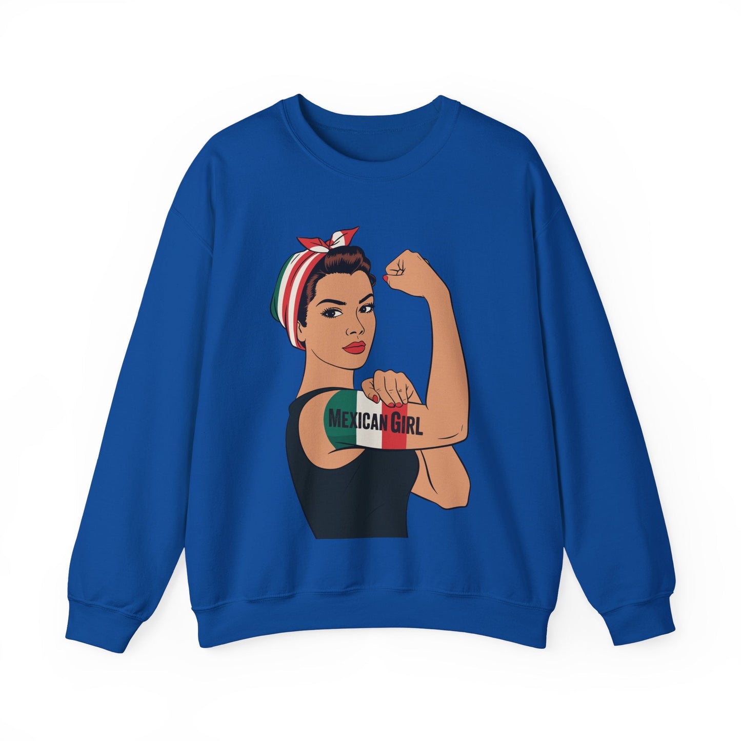 Mexican Girl Mujer Rosie Riveter Cinco De Mayo Fiesta  Sweatshirt Women