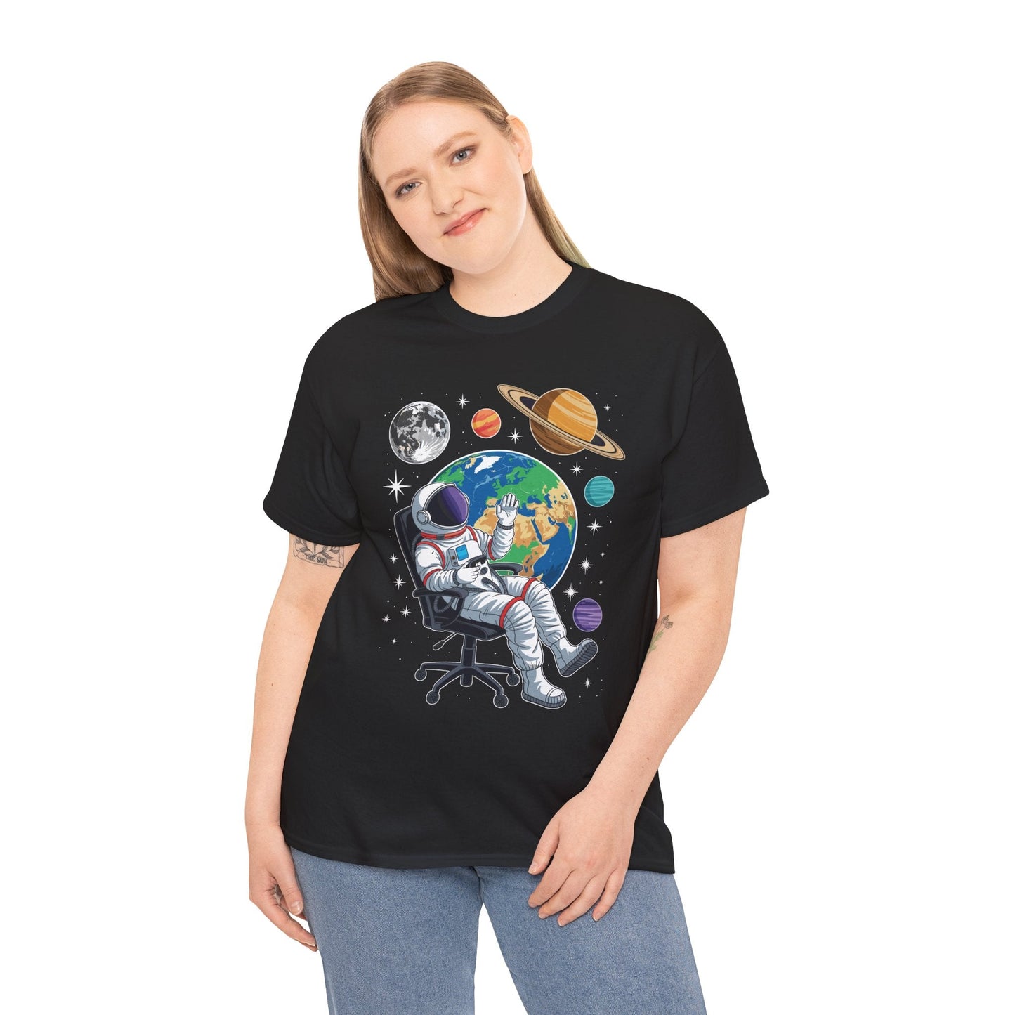 Astronaut Gamer Space Gaming System Planets T-Shirt