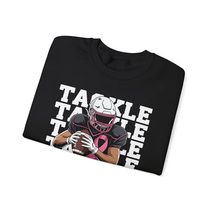 Tackle Football Breast Cancer Awareness Pink Ribbon Sweatshirt