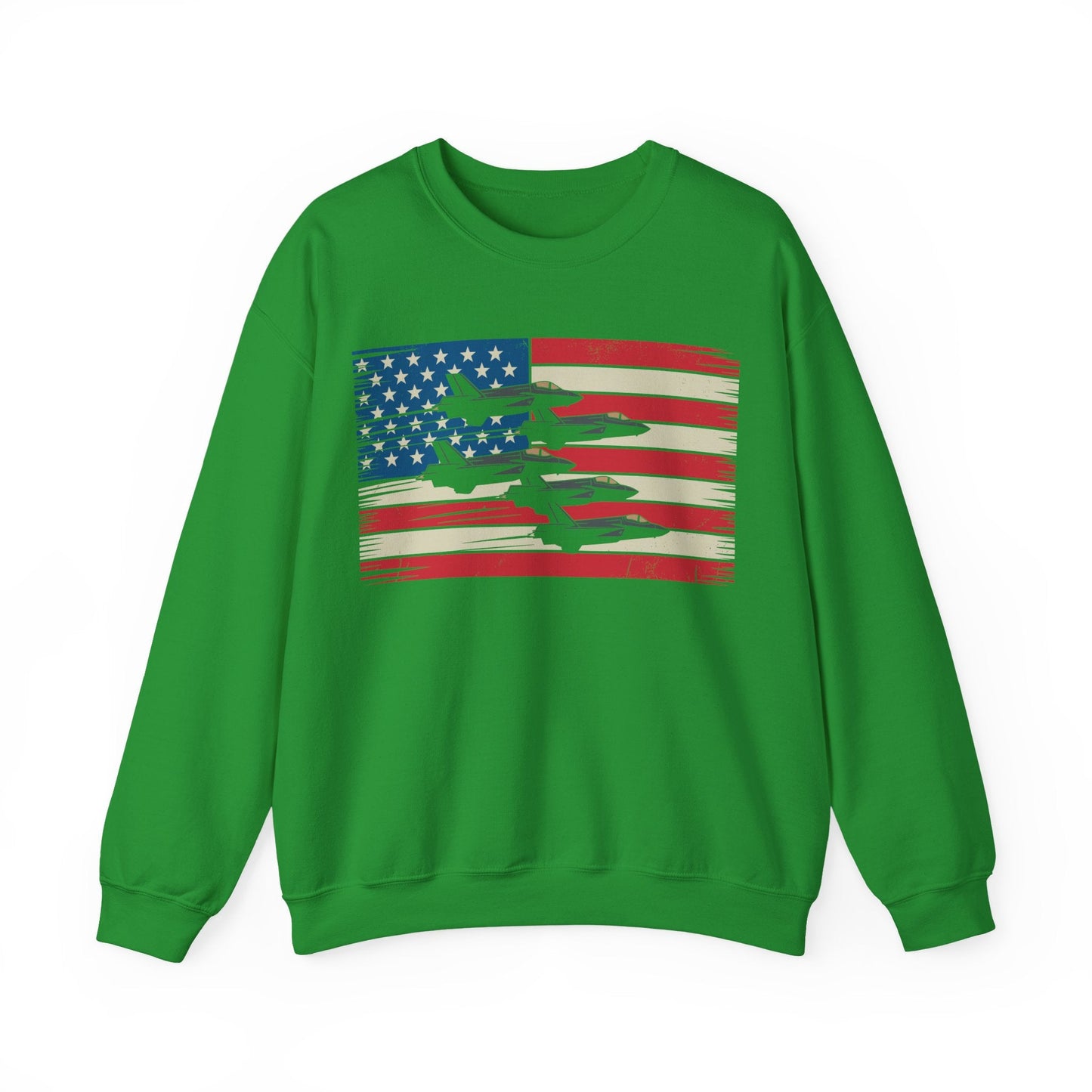 Vintage American Flag USA Fighter Jets 4th of July Patriotic Sweatshirt