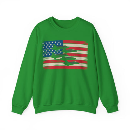 Vintage American Flag USA Fighter Jets 4th of July Patriotic Sweatshirt