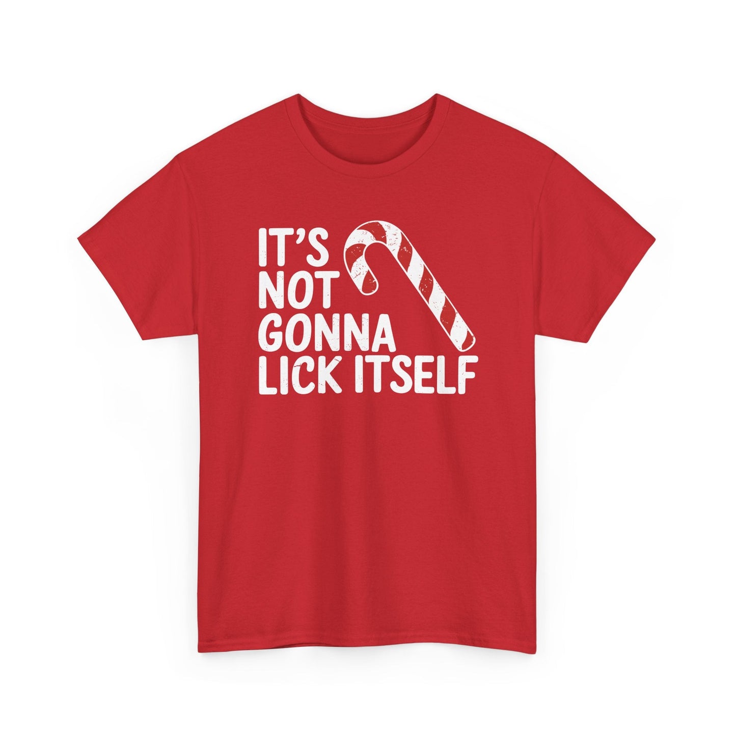 Funny Candy Cane Lick Itself Adult Christmas in July Gift T-Shirt