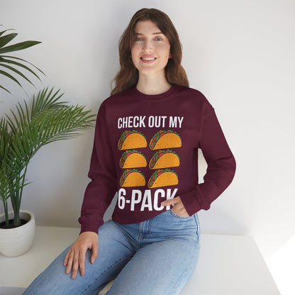 6 Pack Fitness Taco Funny Mexican Gym Top for Taco Lovers Sweatshirt