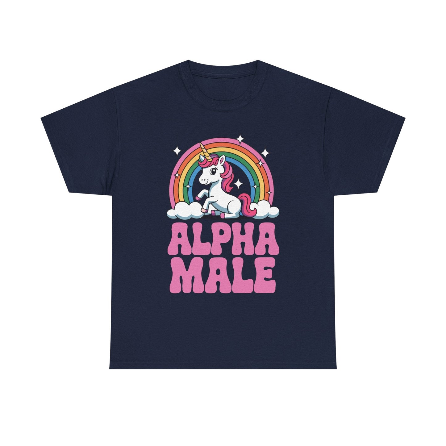 Funny Alpha Male Unicorn Sarcastic Ironic Weird Y2K Humor T-Shirt